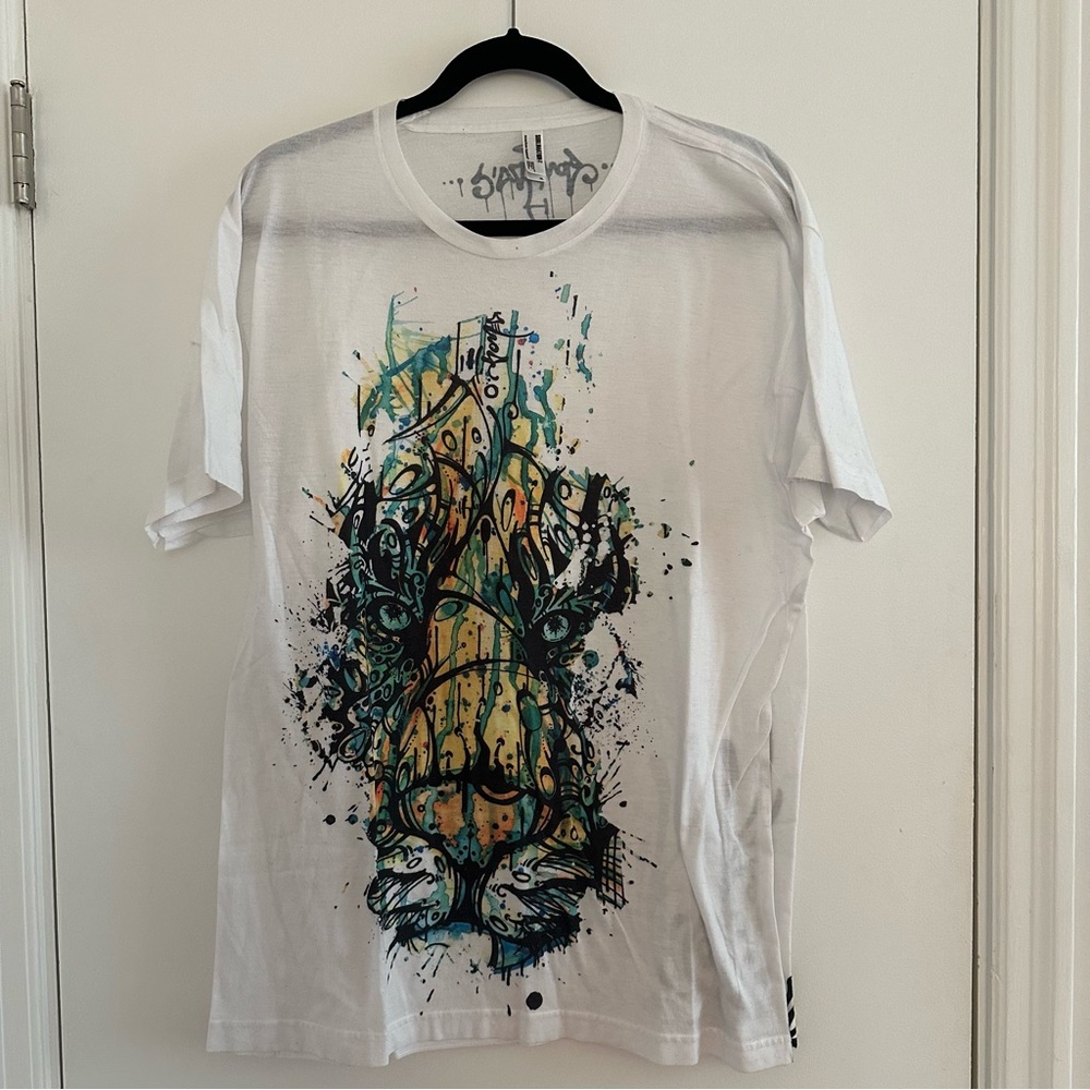 BOGO Trippy Lion Watercolor Graphic short sleeve t shirt XL